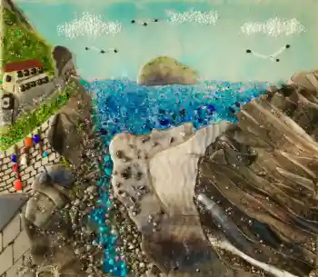 Motorhome commissioned glass piece