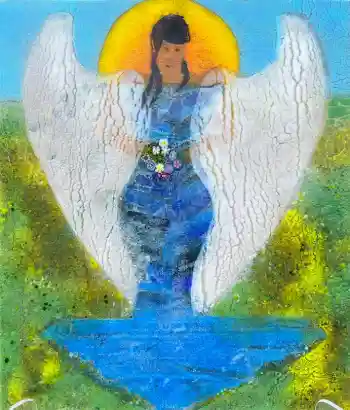 Motorhome commissioned glass piece