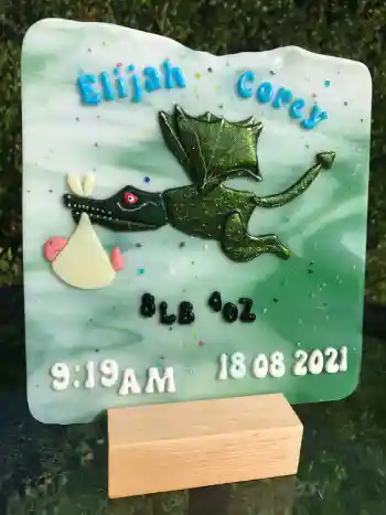 Motorhome commissioned glass piece