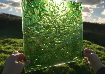 Glass art - Green man